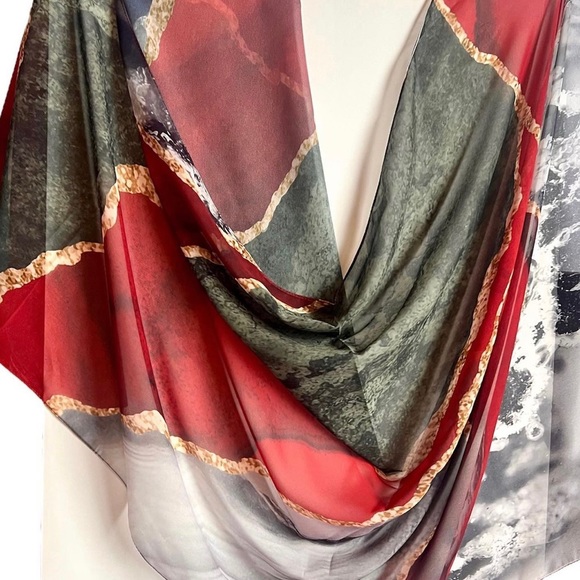 Brand New Soft Crepe Scarf/Shawl/Hijab in Classy Marble Designs ✨ - Picture 2 of 12